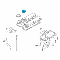 OEM Hyundai Cap-Oil Filler Diagram - 26510-26003