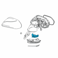 OEM 2021 Toyota Prius Prime Lamp Assembly, Side Turn Diagram - 81740-47010