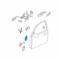 OEM Kia Sedona Hinge Assembly-Front Door Upper Diagram - 7932017000