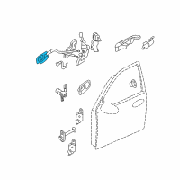 OEM 2010 Kia Sedona Front Door Inside Handle Assembly, Left Diagram - 826104D000BQ