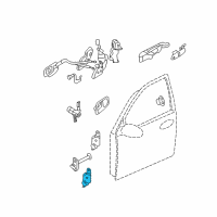 OEM Kia Sedona Hinge Assembly-Door Lower LH Diagram - 793154D000