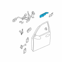 OEM 2007 Hyundai Entourage Exterior Driver Side Front Door Handle Diagram - 82650-4D000