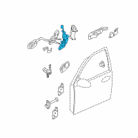 OEM Kia Sedona Front Door O/R Latch & Actuator Assembly, Right Diagram - 813204D010