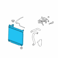 OEM 2002 Oldsmobile Bravada Radiator Assembly Diagram - 15196385