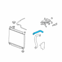 OEM Chevrolet Trailblazer Upper Hose Diagram - 15160996