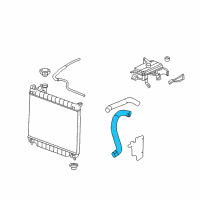 OEM Buick Rainier Outlet Radiator Coolant Hose Assembly Diagram - 15205921