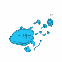 OEM 2006 Mercury Montego Composite Headlamp Diagram - 6T5Z-13008-A