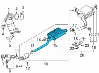 OEM 2021 Hyundai Santa Fe MUFFLER Assembly-Center Diagram - 28650-S2450