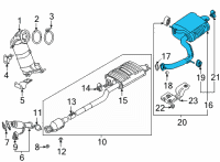 OEM 2022 Hyundai Santa Fe Muffler Assembly-Rear Diagram - 28710-S2400