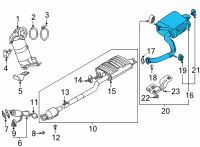 OEM Hyundai Santa Fe Muffler Assembly-Rear Diagram - 28710-S2400