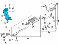 OEM 2021 Hyundai Santa Fe Manifold Catalytic Assy-Exh Diagram - 28510-2S015