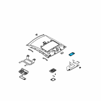 OEM 2002 Nissan Altima Mirror Assy-Vanity, RH Diagram - 96406-8J000