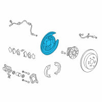 OEM Acura RDX Plate, Passenger Side Parking Brake Back Diagram - 43110-T0A-A01