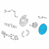 OEM 2014 Honda CR-V Drum Disk, Rear Brake Diagram - 42510-T0G-A04