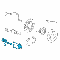 OEM Honda CR-V Caliper Sub-Assembly, Right Rear Diagram - 43018-T0A-A01