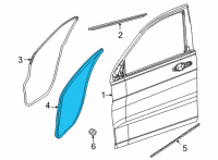 OEM 2021 Jeep Grand Cherokee L Front Door Body Mounted Diagram - 68479378AA