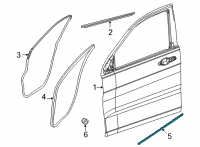 OEM Jeep Grand Cherokee L WEATHERST-Front Door SILL Diagram - 68376851AA