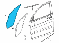 OEM 2021 Jeep Grand Cherokee L WEATHERST-Front Door Opening Diagram - 68376138AC