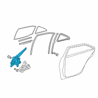 OEM Lexus IS300 Regulator Sub-Assembly Diagram - 69803-33050