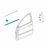 OEM 2007 Acura RL Molding, Right Front Door Center (Nighthawk Black Pearl) Diagram - 75302-SJA-A01ZM