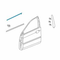 OEM 2008 Acura RL Molding Assembly, Right Front Door Diagram - 72410-SJA-A01