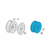 OEM Kia Sedona Wheel-Disc, Aluminum Diagram - K9965C46050