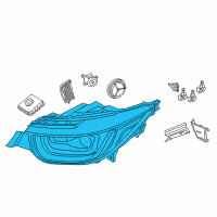 OEM 2020 BMW i3s HEADLIGHT, LED, AHL, HIGH, L Diagram - 63-11-8-494-347