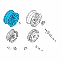 OEM 2021 Lincoln Aviator Wheel, Alloy Diagram - LC5Z-1007-D