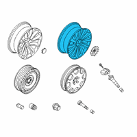 OEM 2021 Lincoln Aviator Wheel, Alloy Diagram - LC5Z-1007-E