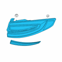 OEM Ford SSV Plug-In Hybrid Tail Lamp Assembly Diagram - HS7Z-13404-J