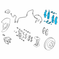 OEM Infiniti Hardware Kit-Front Disc Brake Pad Diagram - D1080-4GA1A