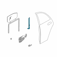 OEM 2003 Hyundai Elantra Run&Channel-Rear Door Delta Lower, RH Diagram - 83545-2D200