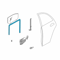 OEM 2004 Hyundai Elantra Run Assembly-Rear Door Window Glass LH Diagram - 83530-2D200