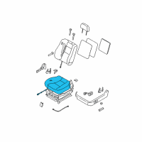 OEM 2009 Kia Sorento Cushion Assembly-Front Seat Diagram - 881013E500CF7