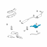 OEM Ford Focus Rear Muffler Diagram - 8S4Z-5A289-C