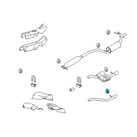 OEM 2011 Ford Focus Tailpipe Insulator Diagram - 6S4Z-5A262-AA