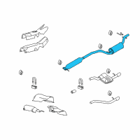 OEM 2009 Ford Focus Muffler & Pipe Diagram - 9S4Z-5230-A