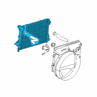 OEM 2003 Dodge Ram 3500 Engine Cooling Radiator Diagram - 55056392AC