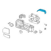 OEM 2022 Ford F-150 Mirror Cover Diagram - HC3Z-17D742-CA