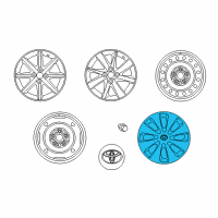 OEM 2018 Toyota Prius C Wheel Cover Diagram - 42602-52620
