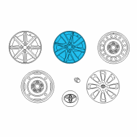 OEM 2014 Toyota Prius C Wheel, Alloy Diagram - 42611-52A20
