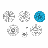 OEM 2017 Toyota Prius C Wheel, Steel Diagram - 42611-52770