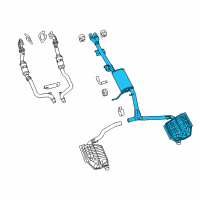 OEM 2013 Dodge Challenger Exhaust Muffler And Resonator Diagram - 53010368AB