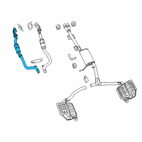 OEM Chrysler 300 Front Catalytic Converter And Pipe Diagram - 68038393AJ