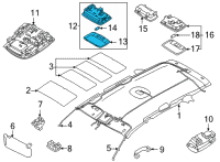 OEM 2021 Kia Sorento Lamp Assembly-Room Diagram - 92850C5000GYT