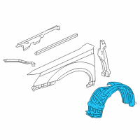 OEM 2012 Toyota Avalon Fender Liner Diagram - 53875-07010