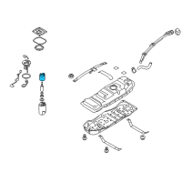 OEM Kia Borrego Fuel Filter Assembly Diagram - 319114D600