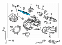 OEM 2022 Toyota Sienna Heater Core Diagram - 87107-08080