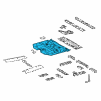 OEM 2019 Lexus RX450h Pan, Front Floor Diagram - 58111-0E070