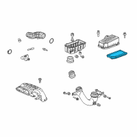 OEM 2007 Honda Ridgeline Element Assembly, Air Cleaner Diagram - 17220-RJE-A00